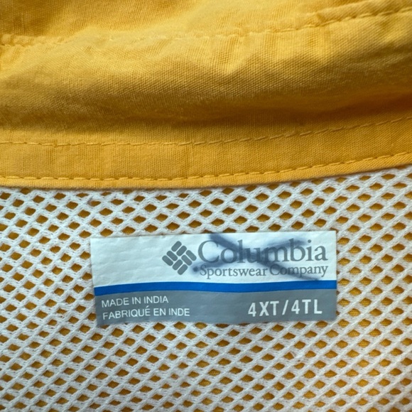 COLUMBIA PFG Tamiami Fishing Shirt Men 4XL Orange Vented Roll Tab Performance - Picture 5 of 10